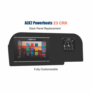 ALK2 Powerboats 23 CRX Dash Panel Replacement with custom etching