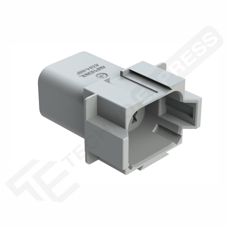 Amphenol AT04-8PA 8-way male DT receptacle, gray plastic rectangular connector
