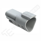 Amphenol AT04-3P 3-way male DT receptacle connector with gray plastic latch housing