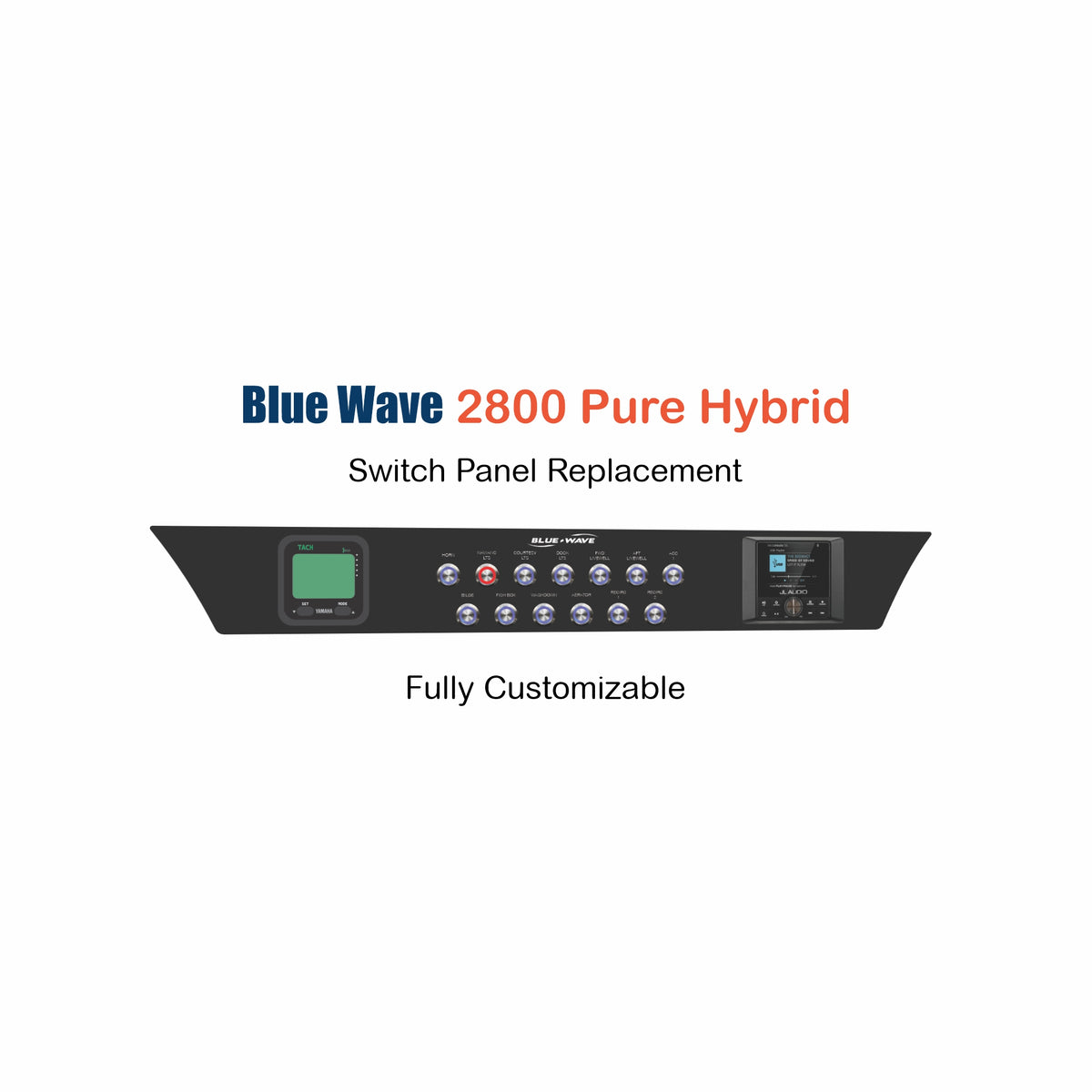 Blue Wave 2800 Makaira Switch Panel Replacement with custom etching