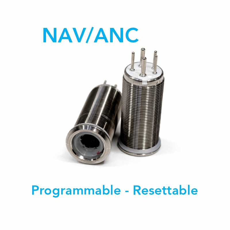 Bluewater 22mm resettable NAV/ANC switch body with stainless threaded cylinder
