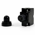 Bluewater push-to-reset circuit breaker with reset knob labeled '15' and removable protective cap
