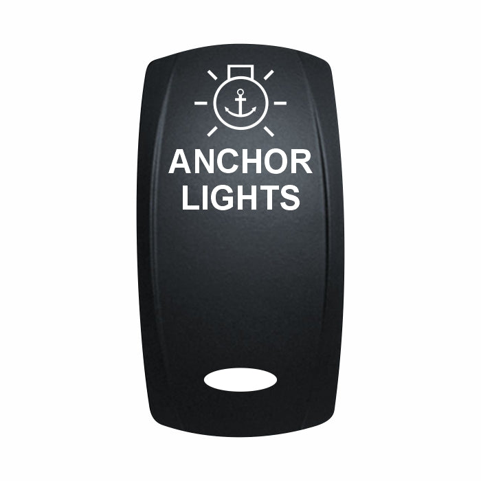 Technoexpress Shop black rocker switch labeled ANCHOR LIGHTS with anchor light icon