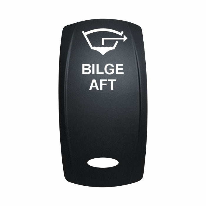 Technoexpress Shop BILGE AFT marine rocker switch actuator with white bilge label and icon