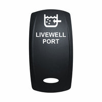 Technoexpress Shop LIVEWELL PORT rocker switch actuator with white label and livewell icon