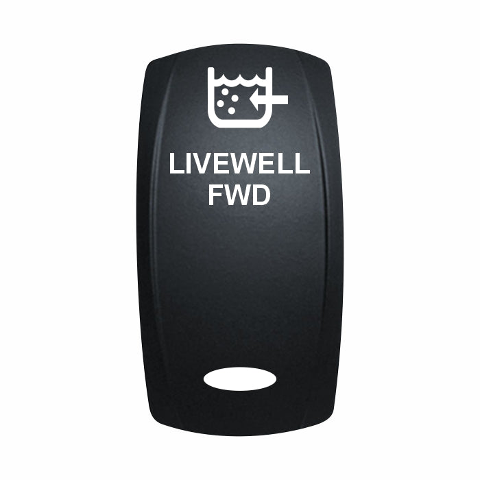 Technoexpress Shop LIVEWELL FWD rocker switch actuator with livewell icon, black finish