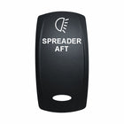 Technoexpress Shop black rocker switch labeled SPREADER AFT with light icon