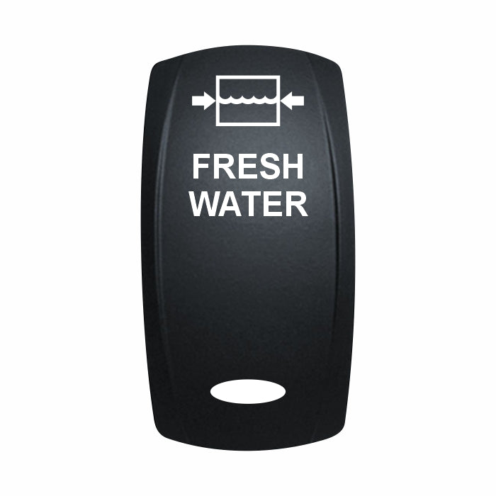 Technoexpress Shop FRESH WATER marine rocker switch with tank icon, black curved cap