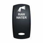 Technoexpress rocker switch labeled RAW WATER with white spray hose icon