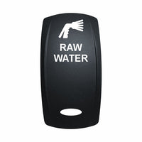 Technoexpress rocker switch labeled RAW WATER with white spray hose icon