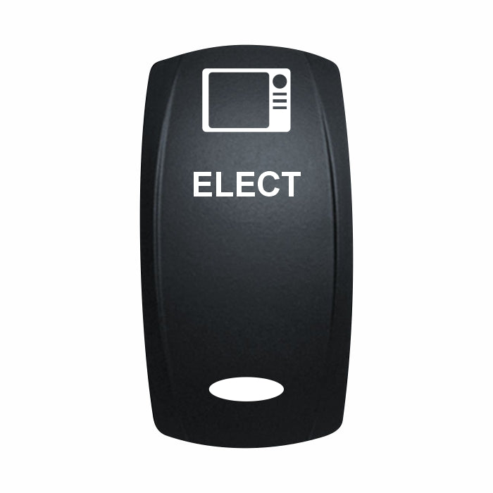 Technoexpress black rocker switch labeled ELECT with electronics display icon