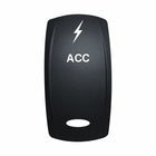 Technoexpress black ACC rocker switch marked with lightning bolt and oval LED window
