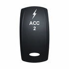 Technoexpress Shop ACC 2 labeled black marine rocker switch cap with white lightning icon