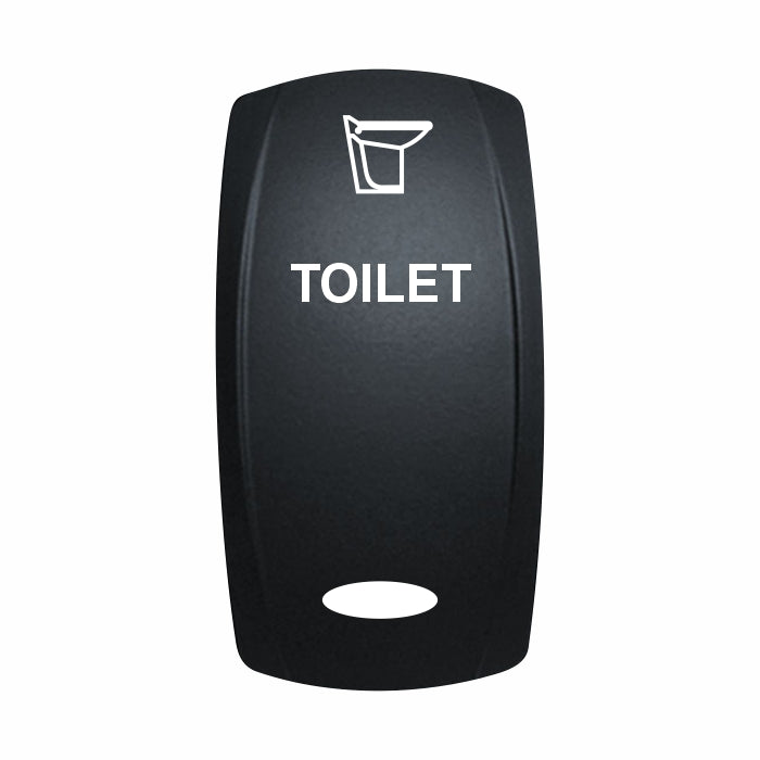 Technoexpress Shop toilet rocker switch with white toilet icon and TOILET label