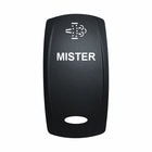 Technoexpress Shop MISTER rocker switch, black, with white mist icon and oval indicator window