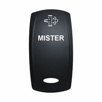 Technoexpress Shop MISTER rocker switch, black, with white mist icon and oval indicator window