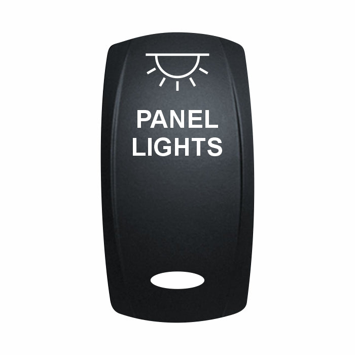 Technoexpress Shop black rocker switch labeled PANEL LIGHTS with light icon