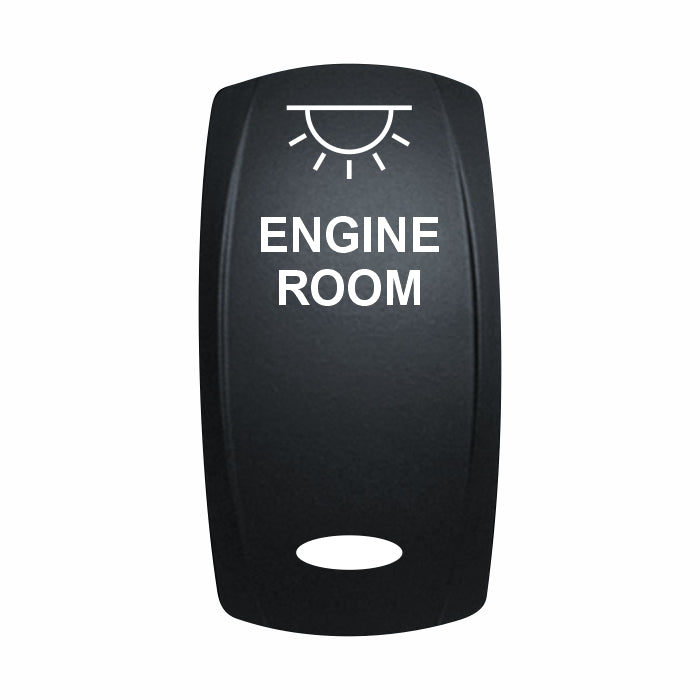 Technoexpress Shop ENGINE ROOM rocker switch actuator with white light icon
