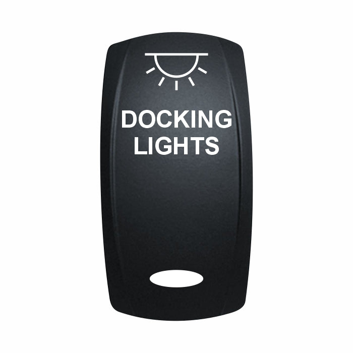 Technoexpress Shop black rocker switch labeled "DOCKING LIGHTS" with a light icon