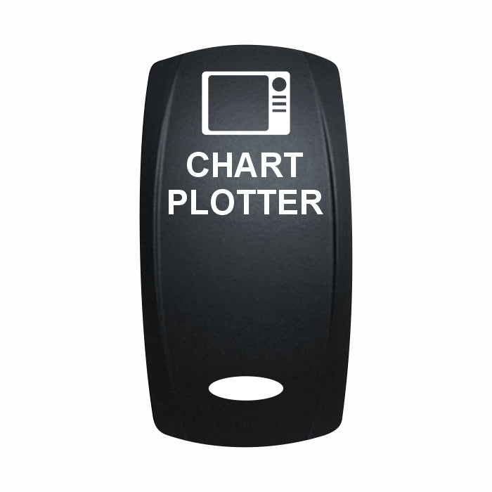 Technoexpress Shop CHART PLOTTER rocker switch actuator with screen icon and oval cutout