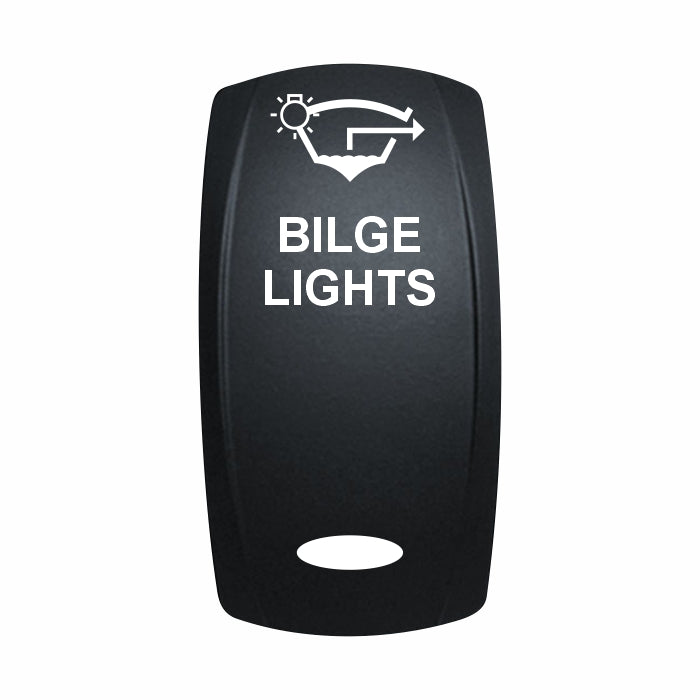Technoexpress BILGE LIGHTS rocker actuator with white bilge icon and label