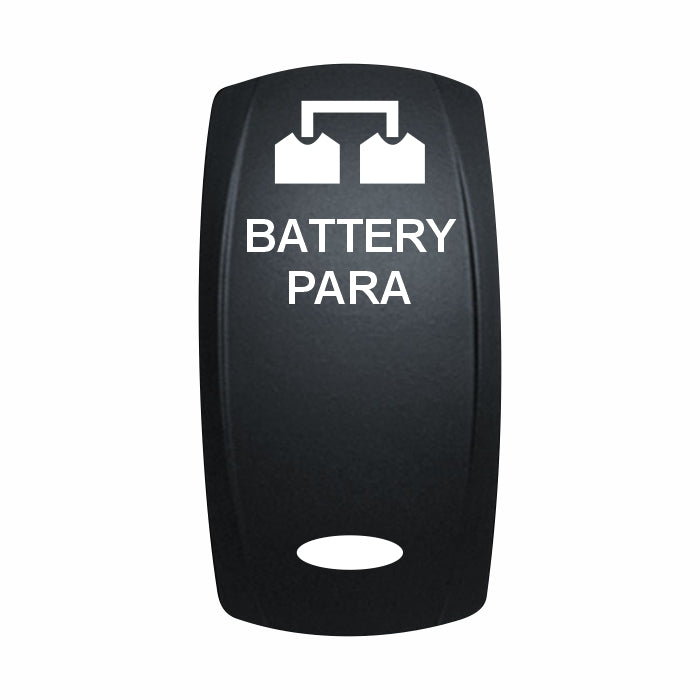 Technoexpress Shop BATTERY PARA rocker switch with battery-parallel icon and white label