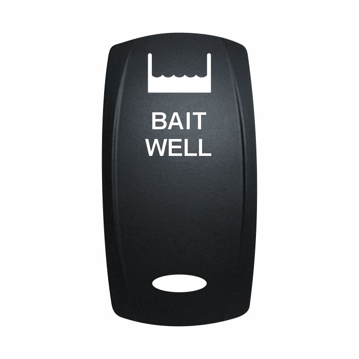 Technoexpress Shop rocker switch labeled BAIT WELL with white baitwell tank icon