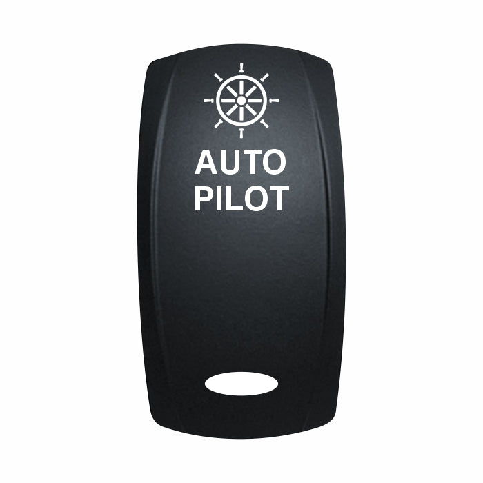 Technoexpress Shop autopilot rocker switch with white ship wheel icon and AUTO PILOT label