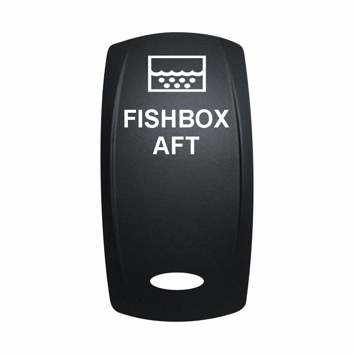 Technoexpress FISHBOX AFT rocker switch with white fishbox icon and label
