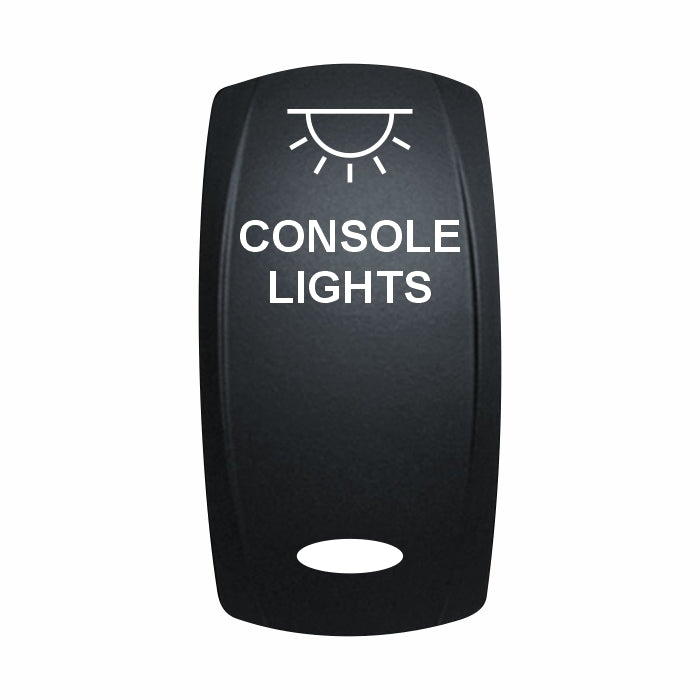 Technoexpress Shop rocker switch labeled CONSOLE LIGHTS with light icon for marine consoles