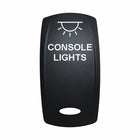 Technoexpress Shop rocker switch labeled CONSOLE LIGHTS with light icon for marine consoles