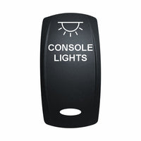 Technoexpress Shop rocker switch labeled CONSOLE LIGHTS with light icon for marine consoles