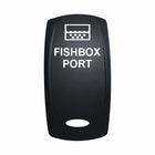 Technoexpress Shop black rocker switch labeled "FISHBOX PORT" with fishbox icon