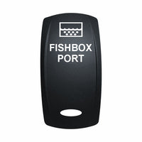 Technoexpress Shop black rocker switch labeled "FISHBOX PORT" with fishbox icon