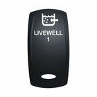 Technoexpress LIVEWELL 1 rocker switch with livewell icon and white labeled text
