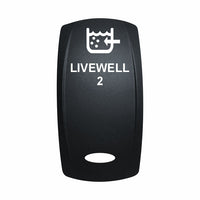 Technoexpress LIVEWELL 2 rocker switch actuator with white livewell icon and labeled button