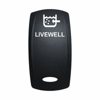 Technoexpress Shop LIVEWELL rocker switch with white livewell icon and labeled button