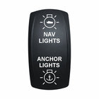 Technoexpress Shop black rocker switch labeled "NAV LIGHTS" and "ANCHOR LIGHTS" with icons