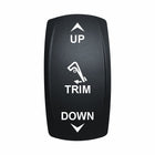 Technoexpress TRIM rocker switch labeled UP, TRIM, DOWN with trim tab icon