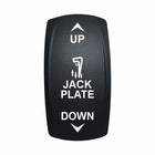 Technoexpress Shop jack plate rocker switch labeled UP, JACK PLATE, DOWN with white icons