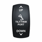 Technoexpress Shop Tilt/Trim PORT rocker switch labeled UP and DOWN with trim icon