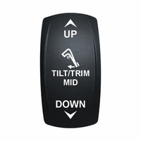Technoexpress Shop TILT/TRIM MID marine rocker switch labeled UP and DOWN with tilt icon