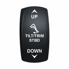 Technoexpress Shop TILT/TRIM STBD rocker switch labeled UP and DOWN with tilt icon