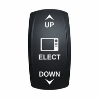 Technoexpress Shop rocker switch labeled ELECT with up and down arrows and electronics icon