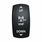 Technoexpress Shop VHF ANT rocker switch labeled UP, VHF and DOWN with antenna icon
