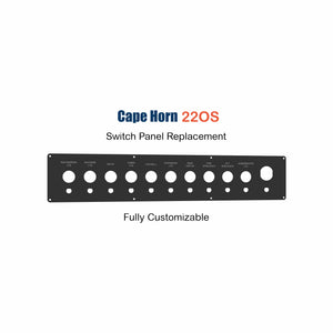 Cape Horn 22OS Switch Panel replacement with push button switches with back light