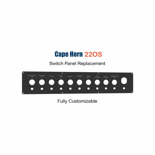 Cape Horn 22OS Switch Panel replacement with push button switches with back light