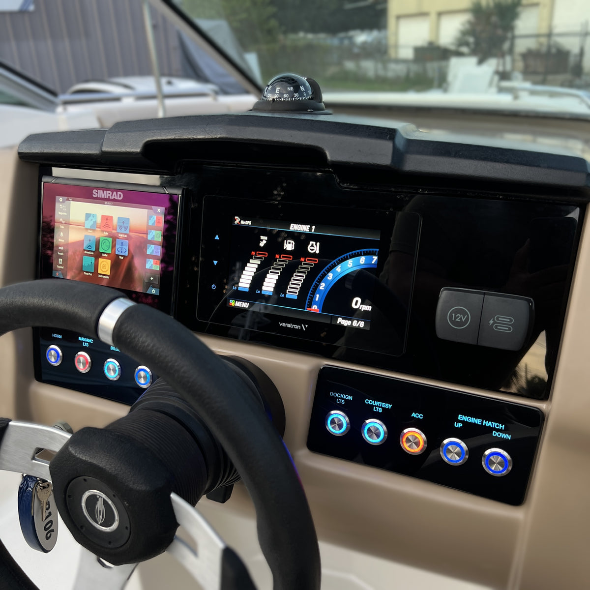 Chaparral 216 SSI Dash Panel and Switch Panel Replacement with custom etching