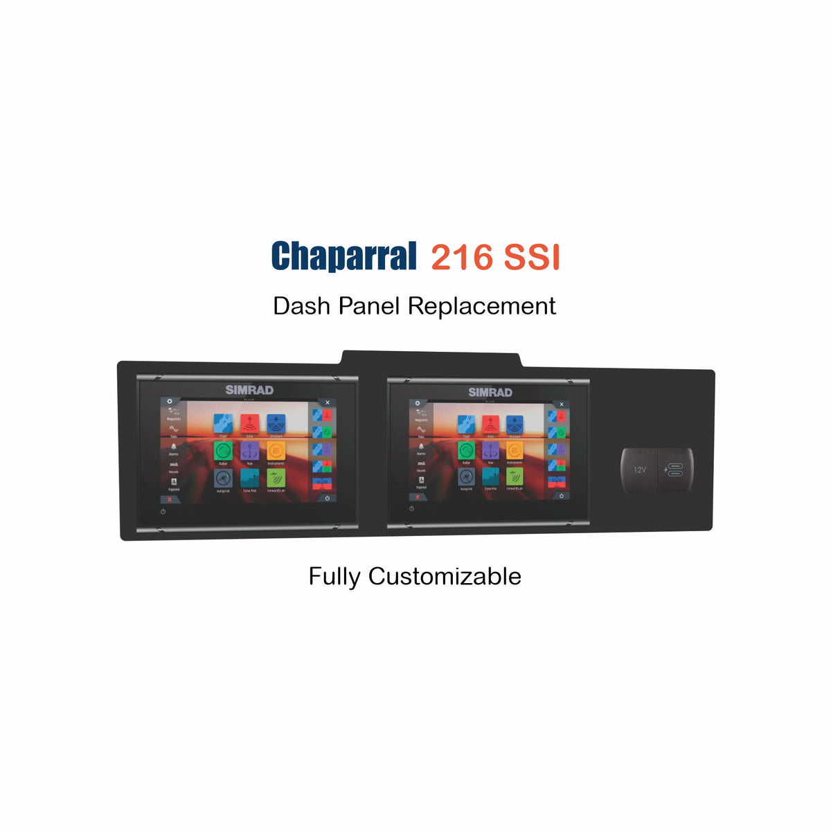 Chaparral 216 SSI Dash Panel Replacement with custom etching