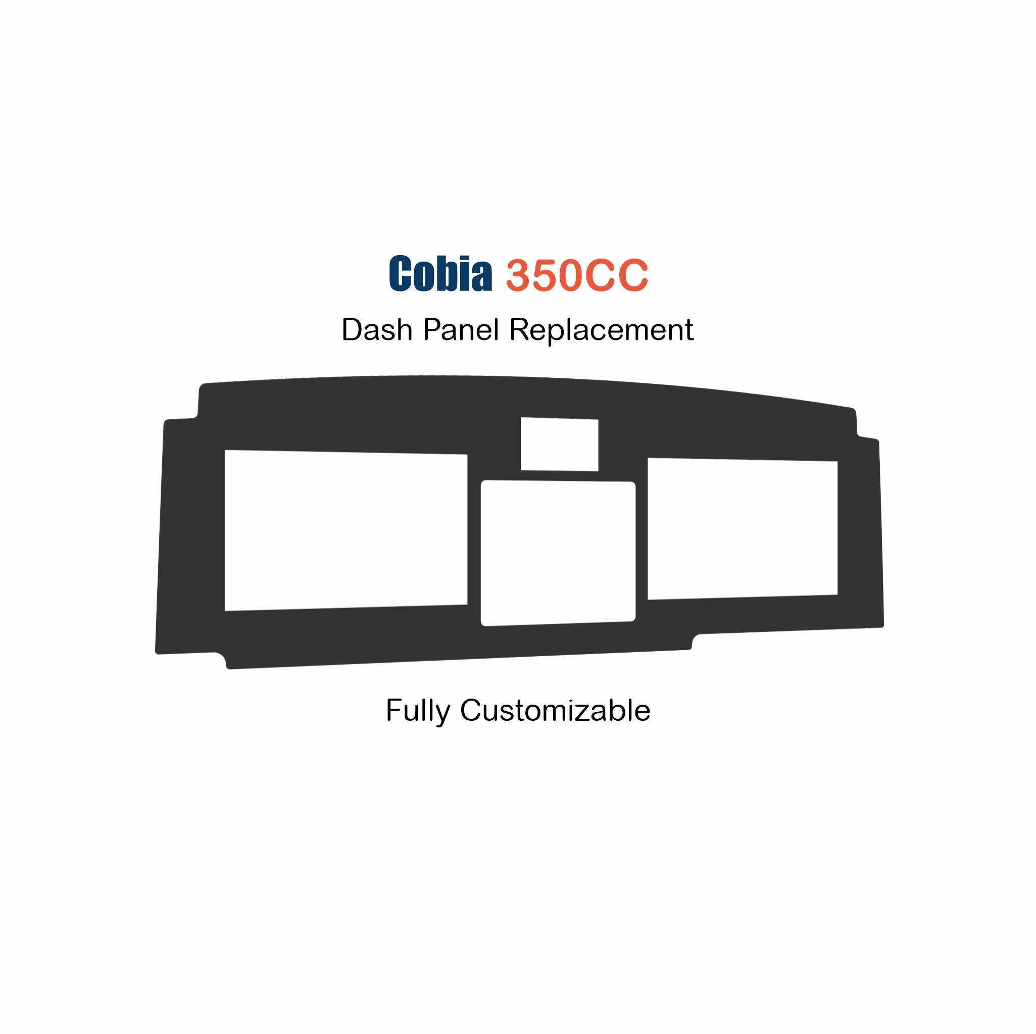 Cobia 350 CC Dash Panel Replacement with custom etching